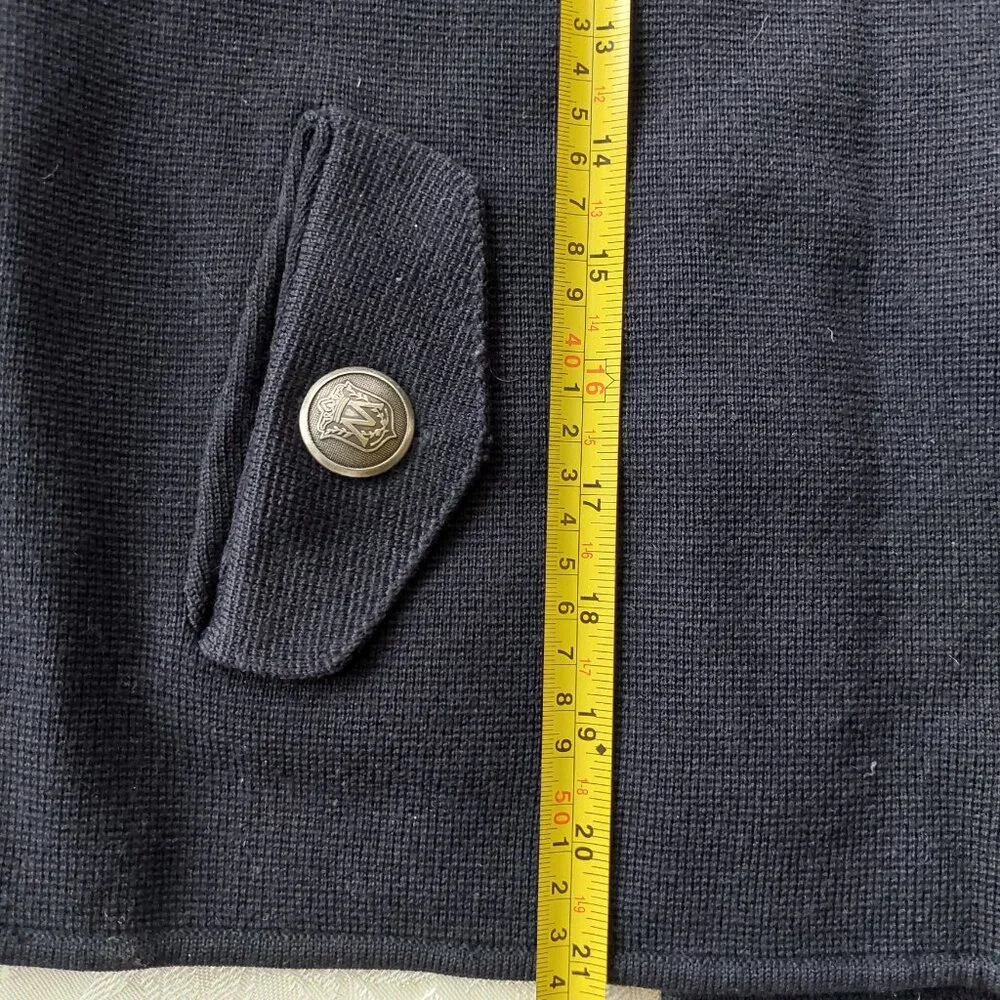 Club Monaco Navy Marino Wool Knit Sweater Blazer/Jacket, Women's S - Picture 8 of 10